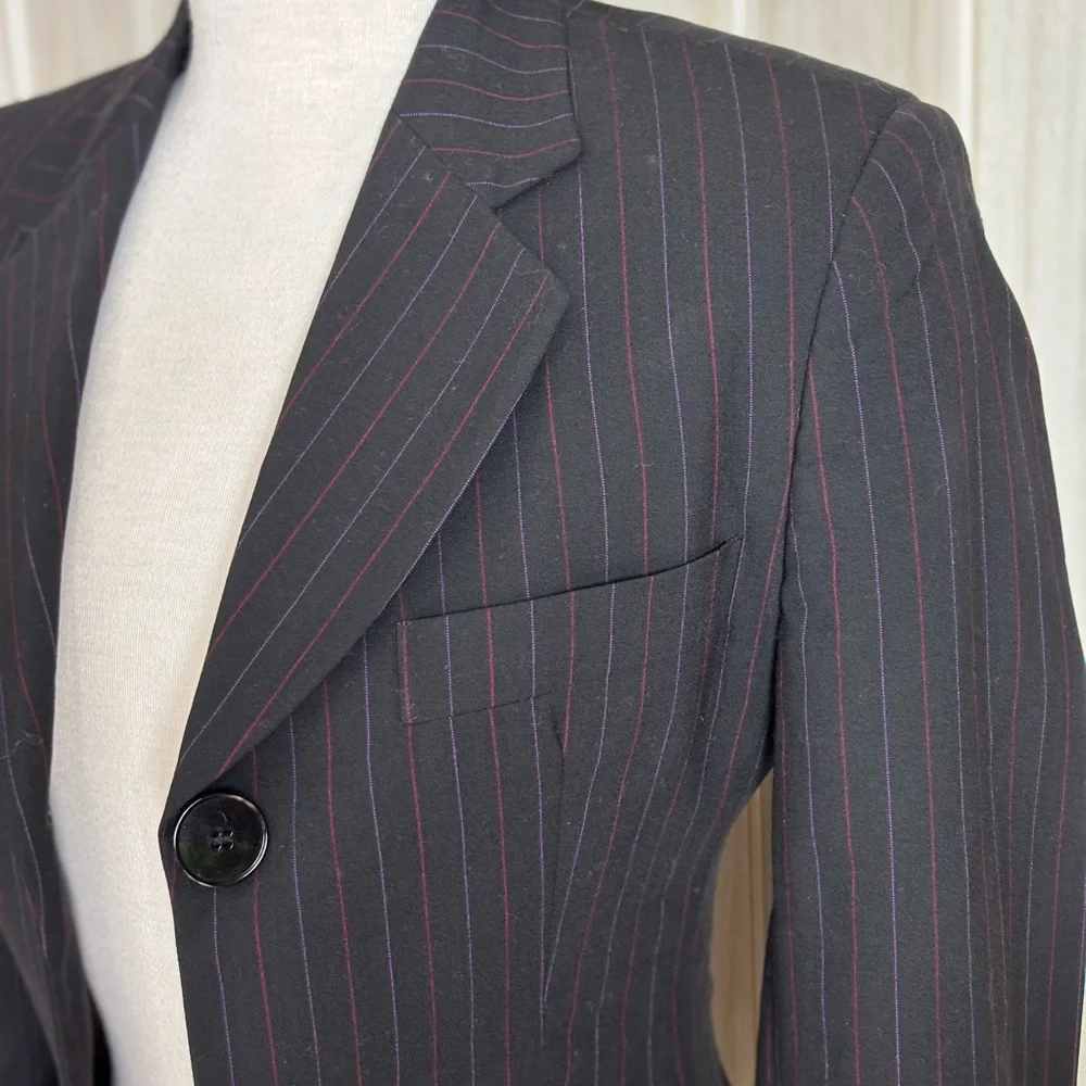 Dolce & Gabbana Black Pinstripe Tailored Blazer - Picture 2 of 5